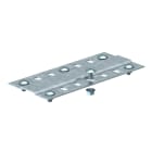 OBO BETTERMANN - Piastra di giunzione larga con 2 chiusure B150mm in acciaio zincato a nastro Double Dip zinco/alluminio.