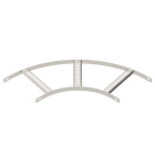 OBO BETTERMANN - Curva 90° con piolo trapezoidale B256mm Acciaio, INOX A2 1.4301 non trattato, ulteriore trattamento.