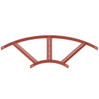 OBO BETTERMANN - Curva 90 gradi con piolo trapezoidale B510mm in acciaio applicato a caldo per SLB 90 62 500 SG.