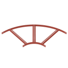 OBO BETTERMANN - Curva 90 gradi con piolo trapezoidale B610mm in Acciaio applicato a caldo per SLB 90 62 600 SG.