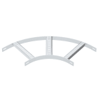 OBO BETTERMANN - Curva 90 gradi con piolo trapezoidale B310mm in alluminio decapato SLB 90 62 300ALU.
