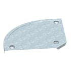 OBO BETTERMANN - Coperchio curva 90° con bussola, RB 90 300 B300mm Acciaio zincatura a nastro Double Dip, zinco/alluminio.