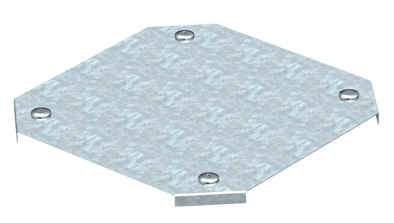 OBO BETTERMANN - Coperchio incrocio con bussola per DFK 300 RK 300 B300mm Acciaio zincatura a nastro Double Dip zinco alluminio.