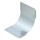 OBO BETTERMANN - Coperchio curva verticale 90 gradi salita B500mm in acciaio zincato a nastro Double Dip, zinco/alluminio.