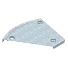 OBO BETTERMANN - Coperchio curva 45° terminale, RB 45 300 B300mm Acciaio zincatura a nastro Double Dip, zinco/alluminio.