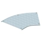 OBO BETTERMANN - Coperchio curva 45 terminale, DFB 45 400 B400mm Acciaio zincatura a nastro Double Dip zinco/alluminio.