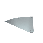OBO BETTERMANN - Coperchio curva 45° per RBM 45 500 B=500mm Acciaio zincatura a nastro Double Dip, zinco/alluminio.