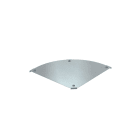 OBO BETTERMANN - Coperchio curva 90 gradi per curva DFBM 90 400 in acciaio zincato a nastro Double Dip, zinco/alluminio.
