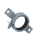 OBO BETTERMANN - Collare antincendio tubazione TCX-040 per tubi combustibili Ø40mm, materiale costruzione intumescente grigio.