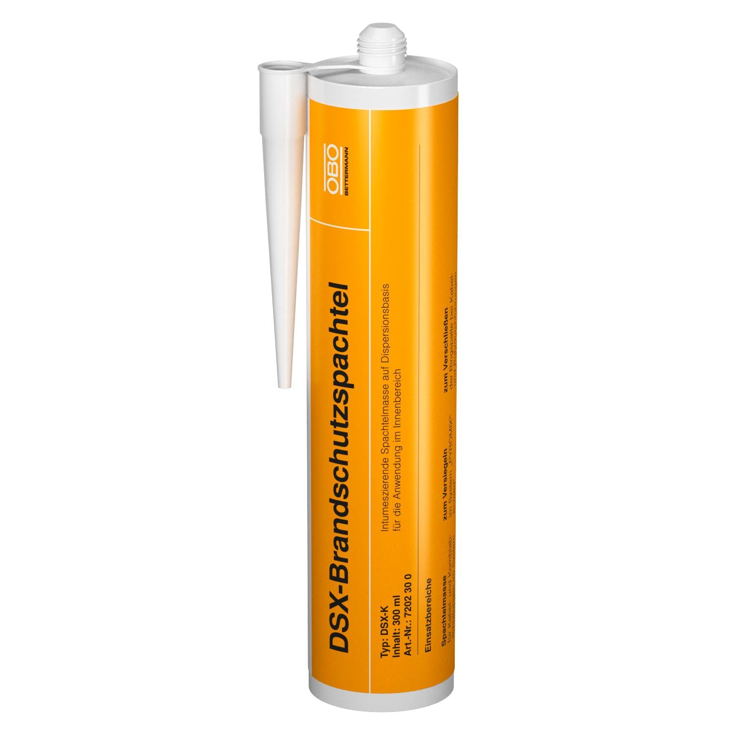 OBO BETTERMANN - DSX-K isolante antincendio in cartuccia 300ml, materiale da costruzione intumescente.