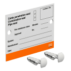 OBO BETTERMANN - Targhetta identificazione per sistemi di isolamento 100x70mm in polistirolo per identificare i sistemi di isolamento.