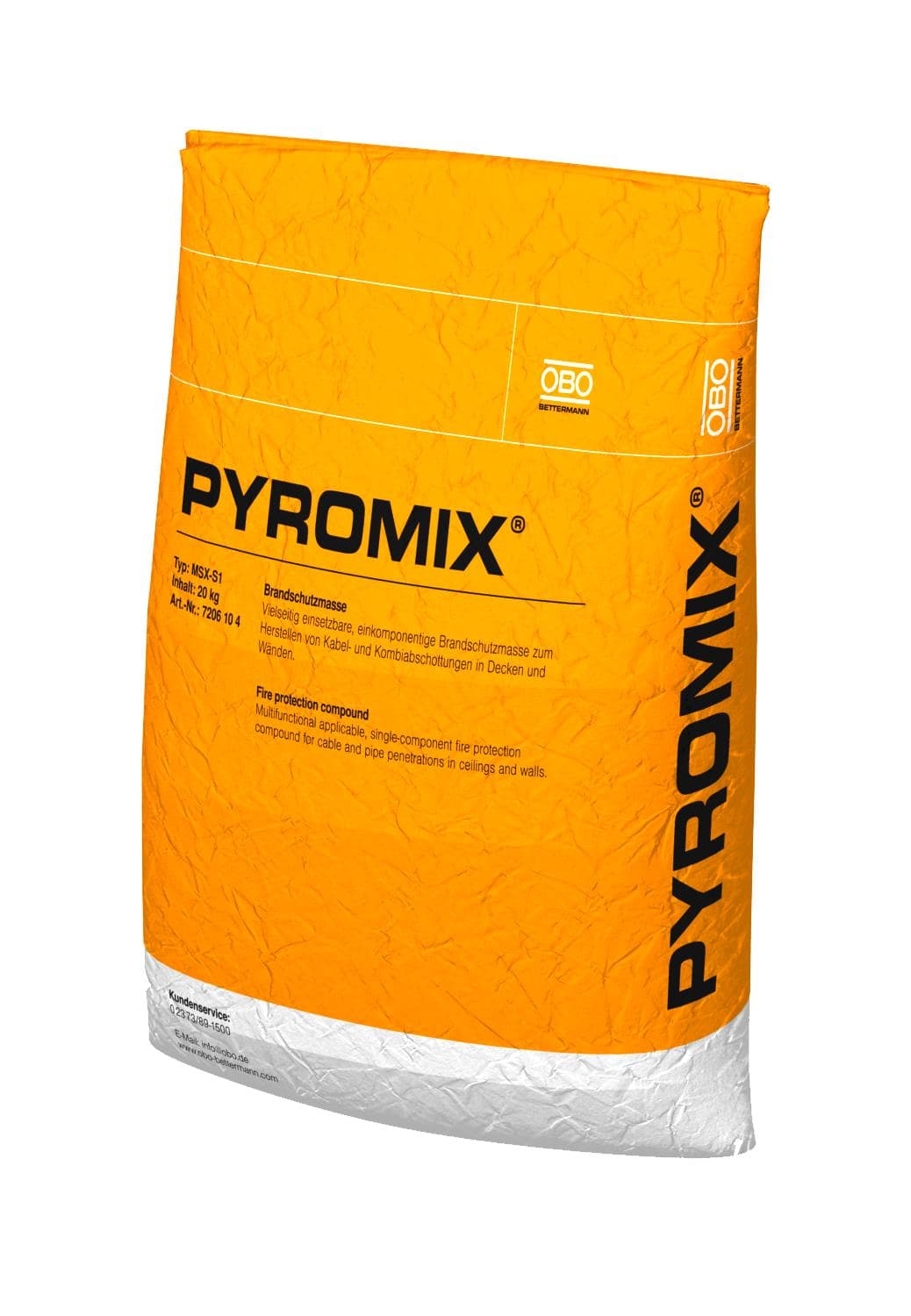 OBO BETTERMANN - Malta antincendio MSX-S1 per isolamento combinato 20kg speciale.
