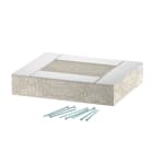 OBO BETTERMANN - Elemento terminale EI60 for PLCD D060810 100x80 in calcestruzzo leggero fibra di vetro grigio.