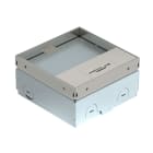 OBO BETTERMANN - Torretta scomparsa, all-in-one vuota, 15 mm recesso coperchio 140x140x75 in Acciaio Inox.