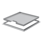 OBO BETTERMANN - RKS 2V2 30 cassetta telaio con uscita cavo laterale 282x282x30 acciaio inox A2 1.4301.