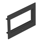 OBO BETTERMANN - T4B P7 9011 Coperchio doppio Modul 45 per T4B 110x77mm Poliammide nero grafite RAL 9011.