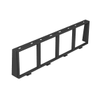 OBO BETTERMANN - Telaio di installazione per 4 moduli 45 in policarbonato/acrilnitrile butadiene stirolo nero grafite RAL 9011.