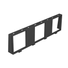 OBO BETTERMANN - Telaio di installazione per 3 moduli 45 in policarbonato/acrilnitrile butadiene stirolo nero grafite RAL 9011.