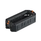 OBO BETTERMANN - Supporto universale per 3 dispositivi UT3 Modul 45, dimensioni 165x76x40 mm, realizzato in poliammide nero grafite RAL 9011.