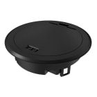 OBO BETTERMANN - Torretta scomparsa coperchio incernierato 140 mm Zinco pressofuso verniciato polvere nero RAL 9005.