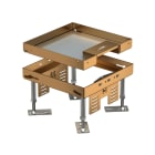 OBO BETTERMANN - Cassetta livellabile quadrata con uscita cavo 200x200mm Ottone RKSN2 4 MS 25 CASSETTA LIVELLABILE QUADR