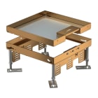 OBO BETTERMANN - Cassetta livellabile quadrata con uscita cavo 243x243mm Ottone RKSN2 9 MS 25.