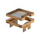 OBO BETTERMANN - Cassetta livellabile quadrata con uscita cavo 200x200mm Ottone RKSN2 UZD3 4MS25.