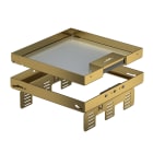 OBO BETTERMANN - Cassetta livellabile quadrata con uscita cavo 243x243mm in Ottone.