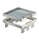 OBO BETTERMANN - rksn2 uzd3 9vs25 cassetta livellabile quadrata con uscita cavo 243x243mm acciaio inox a2 1.4301