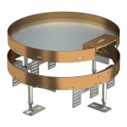 OBO BETTERMANN - Cassetta livellabile rotonda RKS2 R9 M25 con uscita cavo Ø305mm Ottone.