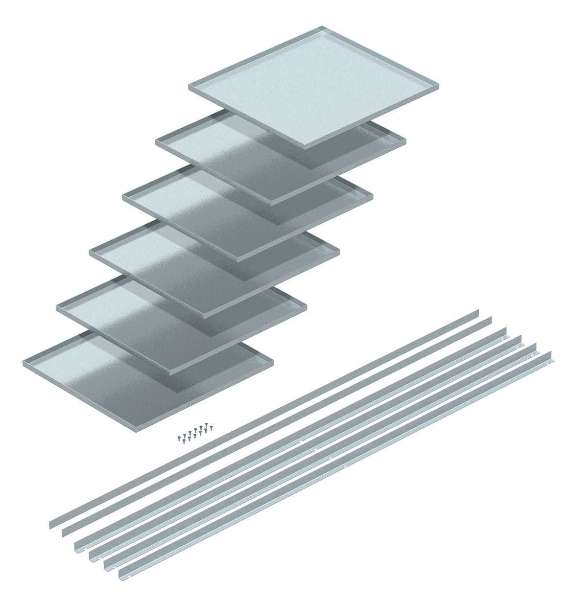 OBO BETTERMANN - Cassetta livellabile per OKA RK 500 e OKA-G/W 400x500x15 Acciaio, INOX A2 1.4301.