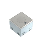 OBO BETTERMANN - Torretta scomparsa, all-in-one con uscita tubo, vuota 140x140x110 in Acciaio inox.