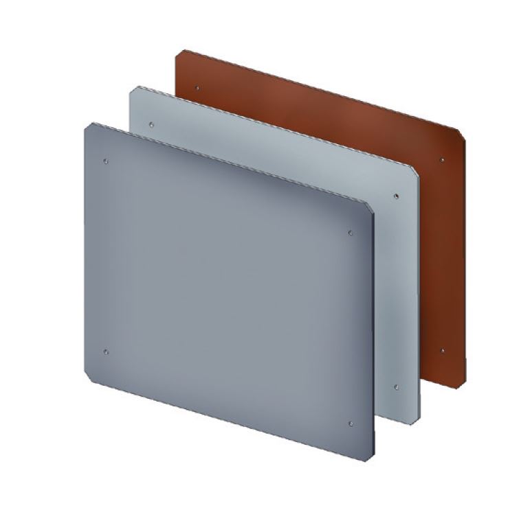 OEC - Piastra di fondo in bachelite spessore 4 mm  per contenitore  gruppo di misura trifase GTI N1ST0557