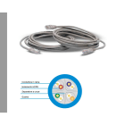 OEC - PATCH CORD U/UTP CAT6 LSZH 0.5M GREY