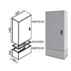 OEC - ARMADIO 850X1400X450 CON ZOCC. NO/SERRAT