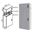 OEC - ARMADIO 850X1400X450 + SOPRAL. NO/SERRAT N0ST0162/W