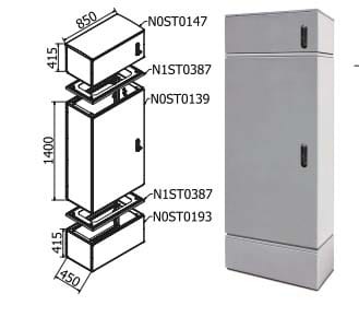 OEC - ARMADIO 850X1400X450+ ZOCC.+SOP.SERR.21