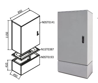 OEC - ARMADIO 850X1100X450 CON ZOCCOLO