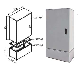 OEC - ARMADIO 850X1100X450 CON ZOCCOLO SERR.12 N0ST0185/12