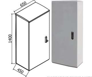 OEC - ARMADIO 650X1400X450 CON ZOCCOLO NO/SERR N0ST0311/W