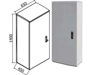 OEC - ARMADIO 650X1400X450 CON SERRATURA 12 N0ST0316/12