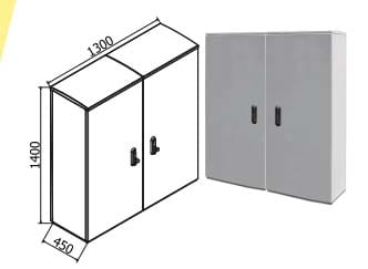 OEC - ARMADIO 1300X1400X450 VANO UNICO SERR.21 N0ST0316/UN/21