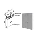 OEC - ARMADIO 1300X1400X450 VANO UNICO+SOPRALZ