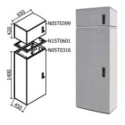 OEC - ARMADIO 650X1400X450 + SOPRALZO NO/SERRA N0ST0317/W