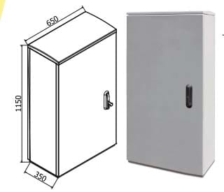 OEC - ARMADIO 650X1100X350 CON ZOCCOLO NO/SERR N0ST0320/W