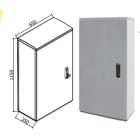 OEC - ARMADIO 650X1100X350 CON ZOCCOLO NO/SERR N0ST0320/W