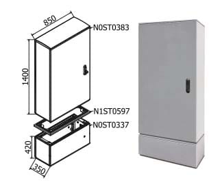 OEC - ARMADIO 850X1400X350 CON ZOCCOLO SERR.21