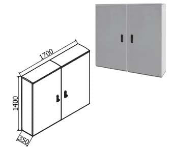 OEC - ARMADIO 1700X1400X350 AFFIANC.CON ZOCCOL