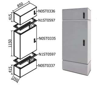 OEC - ARMADIO 850X1100X350+ZOCC+SOPR.SERR.21