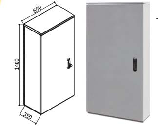 OEC - ARMADIO 650X1400X350 CON ZOCCOLO SERR.21 N0ST0737/21